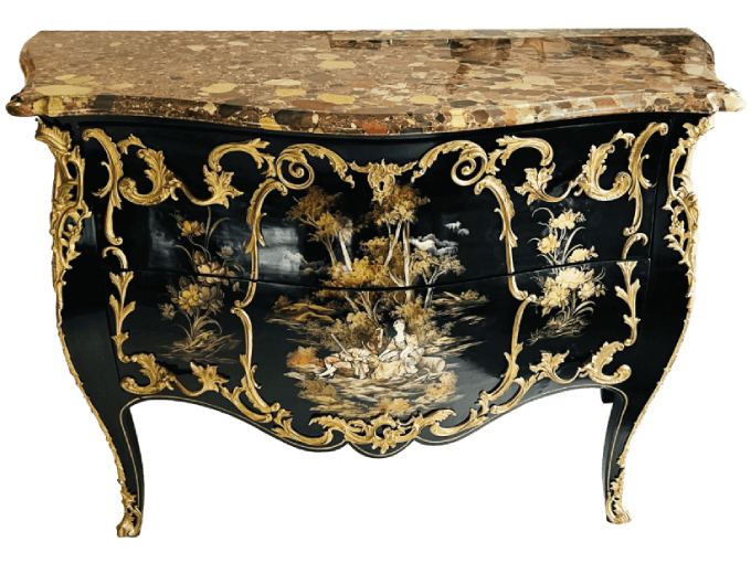 Après restauration. Commode de style Louis XV Après restauration. Commode de style Louis XV