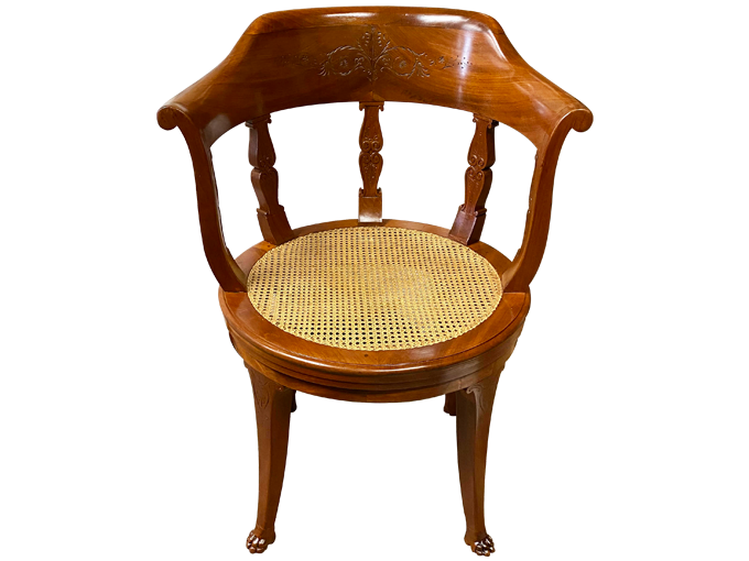 Après restauration. Fauteuil de Bureau d'époque Charles X estampillé de Jacob Desmalter Après restauration. Fauteuil de Bureau d'époque Charles X estampillé de Jacob Desmalter